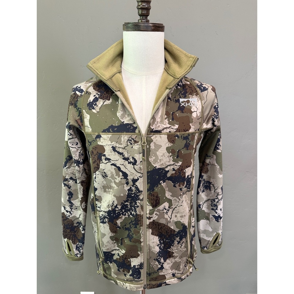 New Kings Camo XKG Pinnacle Jacket Mens Small Full Zip Fleece Lined Hood Hunting